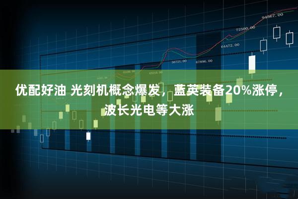 优配好油 光刻机概念爆发，蓝英装备20%涨停，波长光电等大涨