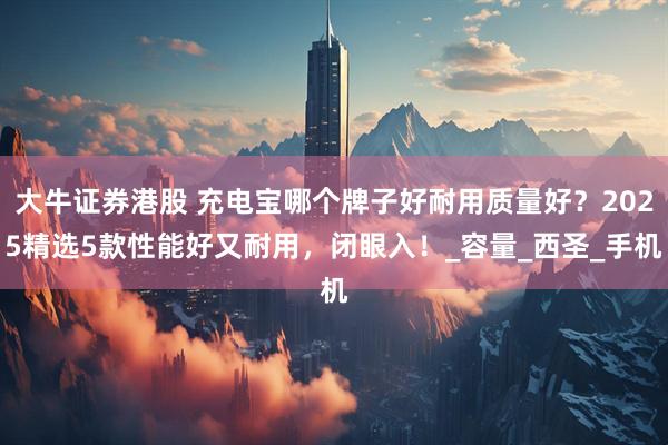 大牛证券港股 充电宝哪个牌子好耐用质量好？2025精选5款性能好又耐用，闭眼入！_容量_西圣_手机
